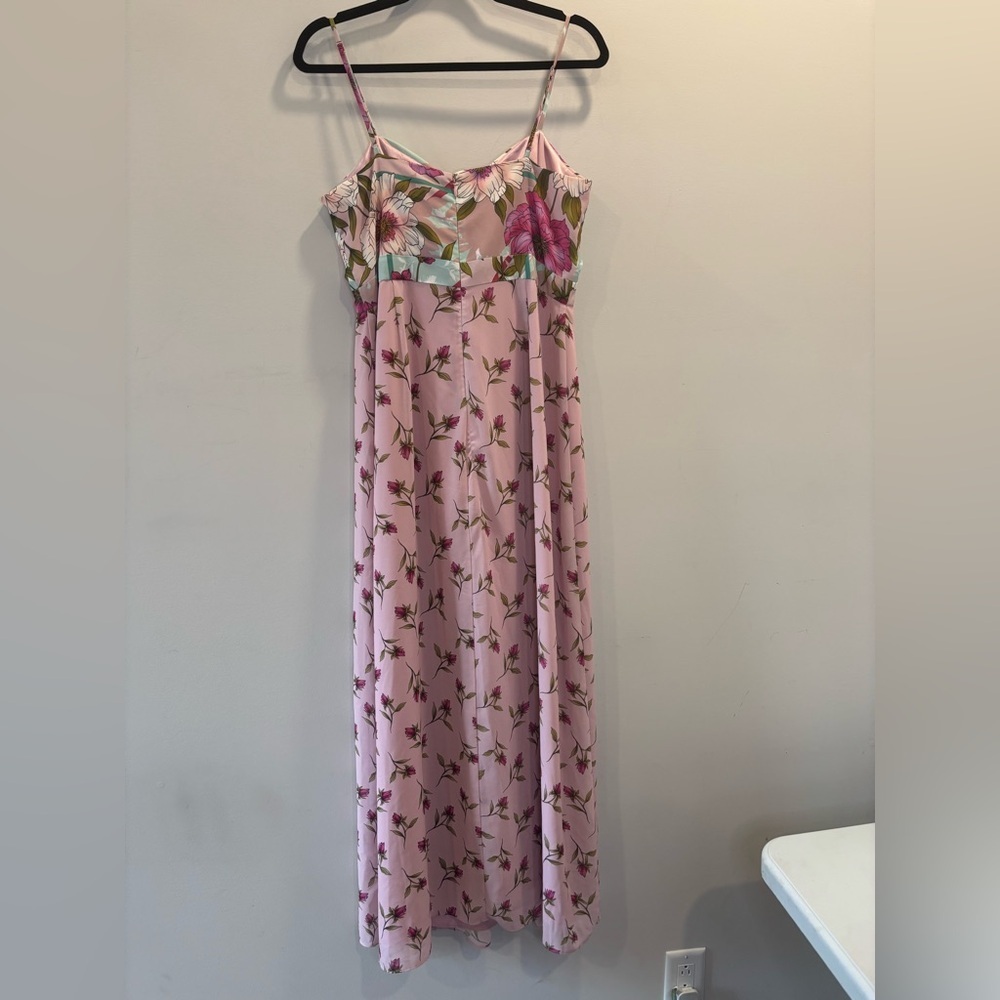 Badgley Mischka Pink Floral Maxi Dress - Picture 5 of 7